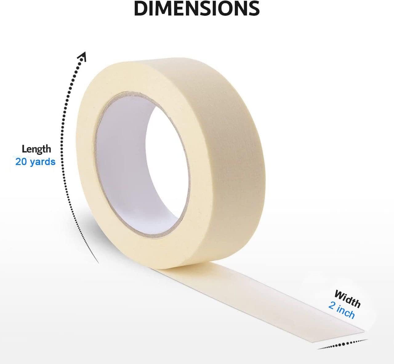 Masking Tape 2" x 25 Yard, 24 Rolls