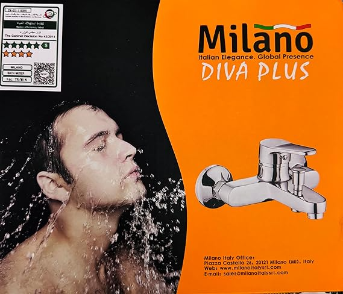 MILANO DIVA PLUS BATH SHOWER MIXER SET CHROME FINISH